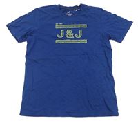 Tmavomodré tričko s logem JACK&JONES
