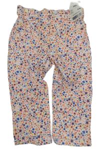 Nové - bílé kytičkované tregíny OshKosh