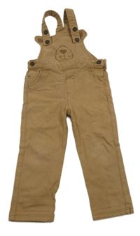 Hnědé riflové laclové kalhoty s medvídkem LC WaIKIKI