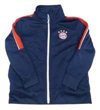 Tmavomodro-červená propínací sportovní fotbalová mikina FC  Bayern München