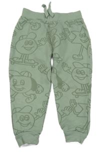 Khaki tepláky s obrázky St. Bernard