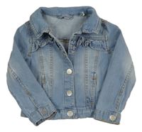 Světlemodrá riflová bunda s volánky POCOPIANO