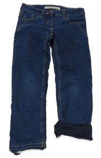 Tmavomodré skinny teplákové podšité rifle POCOPIANO