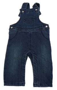 Tmavomodré teplákové riflové laclové kalhoty POCOPIANO