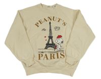 Smetanová mikina s Eiffelovou věží a Snoopym H&M