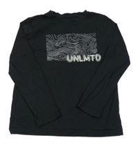 Černé triko s nápisem a vzorem George