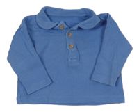 Modrá žebrovaná mikina s límečkem Matalan