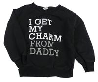 Černá mikina s nápisy 