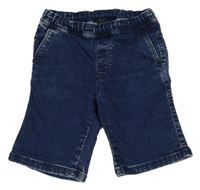 Tmavomodré plísňové teplákové riflové kraťasy Y.F.K.