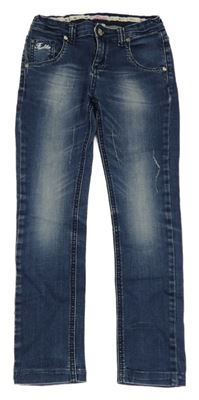 Modré skinny rifle s prošoupáním Frutta