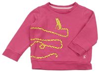 Tmavorůžová mikina s leopardem joules