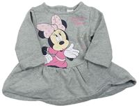 Šedé teplákové šaty s Minnie Disney