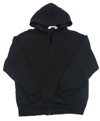 Černá propínací mikina s kapucí H&M