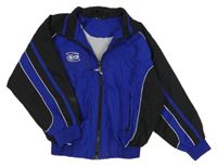 Safírovo-černá šusťáková sportovní bunda