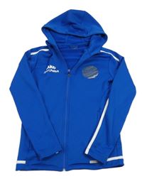 Modrá sportovní propínací mikina s kapucí Jako