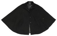 Černé flaušové podšité pončo Next