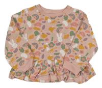 Růžová mikina s obrázky Mothercare