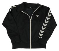 Černá propínací mikina s logem Hummel