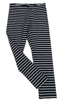 Tmavomodro-bílé pruhované legíny Lupilu