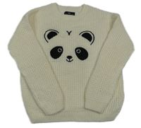 Smetanový svetr s pandou C&A