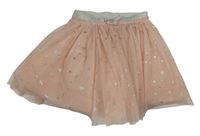 Růžová tylová sukně s hvězdami E-Vie