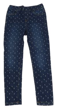 Tmavomodré džegíny s blesky Tex