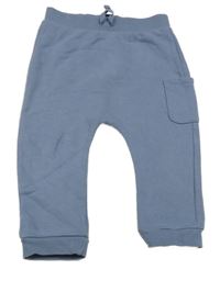 Modrošedé tepláky s kapsou Tu