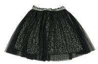Černá tylová sukně s leopardím vzorem Y.F.K.