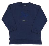 Tmavomodrá mikina s koněm