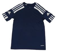 Tmavomodré sportovní funkční tričko s logem Adidas