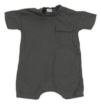 Tmavošedý vzorovaný teplákový kraťasový overal s kapsou Next