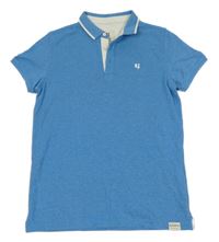 Modré melírované polo tričko Garcia