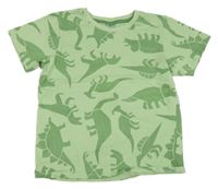 Zelené tričko s dinosaury