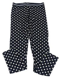 Tmavomodré puntíkaté pyžamové kalhoty 