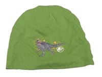 Zelená bavlněná čepice s Jurským světem 