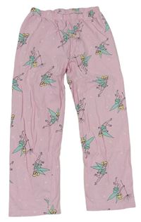 Světlerůžové pyžamové kalhoty se Zvonilkou Primark