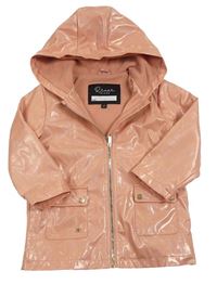 Růžová nepromokavá jarní bunda s kapucí River Island