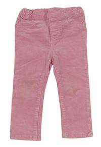 Růžové elastické manšestráky H&M