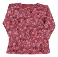 Růžové květované triko 