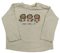 Světlebéžové triko s lvy Next