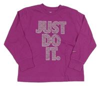 Tmavorůžové triko s logem Nike