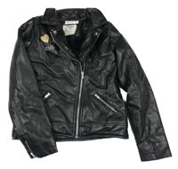 Černý koženkový zateplený křivák orchestra