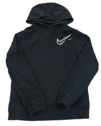 Černá mikina s logem a kapucí Nike