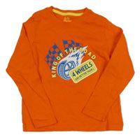 Oranžové triko s potiskem Lupilu