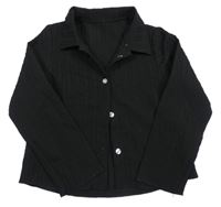 Černá pruhovaná halenka shein