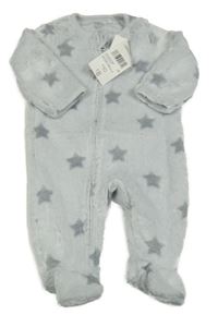 Šedý plyšový overal s hvězdičkami F&F