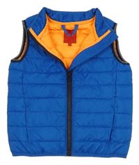 Modrá šusťáková prošívaná zateplená vesta S. Oliver