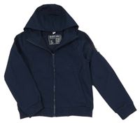 Tmavomodrá sofhshellová bunda s nášivkou a kapucí Yigga