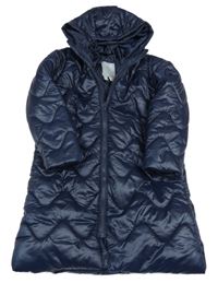 Tmavomodrý šusťákový prošívaný zateplený kabát s kapucí Regatta