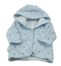 Světlemodrá vzorovaná oboustranná mikina s kapucí Lupilu